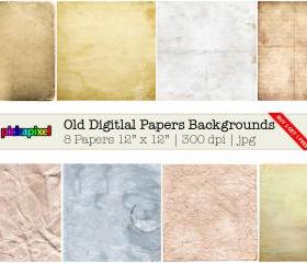 Digital Old Papers Backgrounds - clip art - Personal and Commercial Use